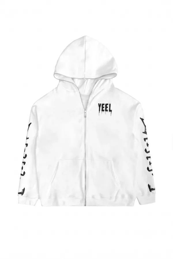 EXTRAORDINARY OVERSIZED ZIP-UP WHITE