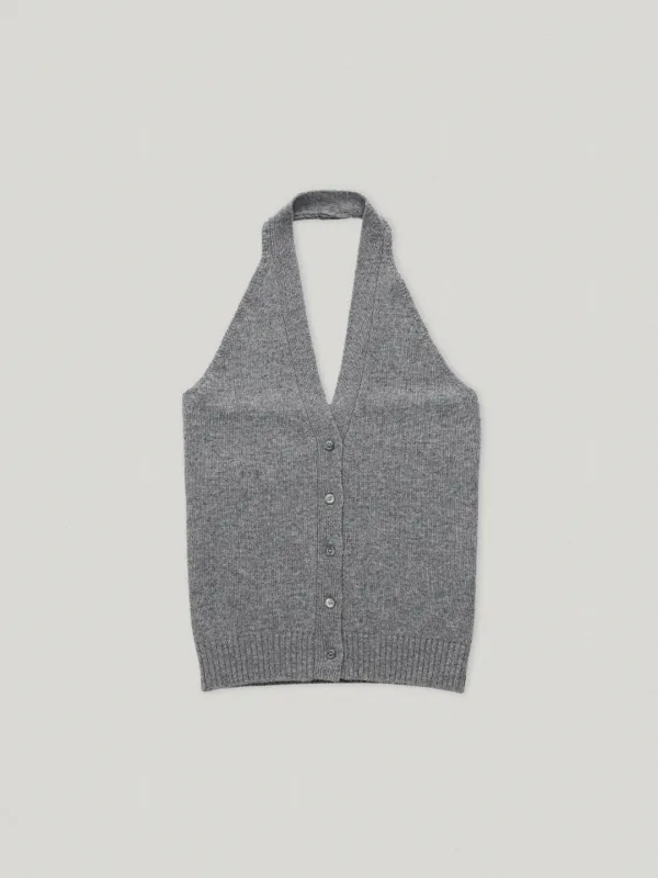 Nappe Halter Neck Knit Gray (2nd)