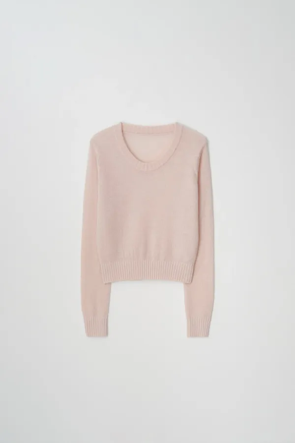 hairy round knit (peach)