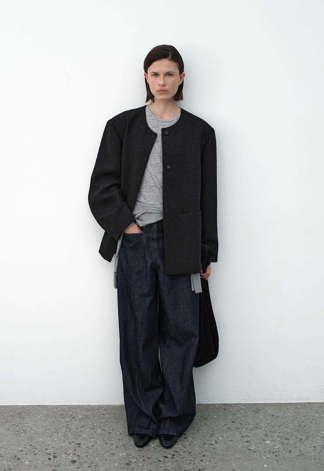 아뜰리에 나인 (JK-3041)ROUND NECK OVERFIT SET-UP TWEED JACKET 상품 이미지 3