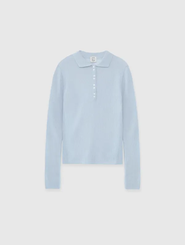 [3rd 재입고] Air Collar Knit (Powder Blue)