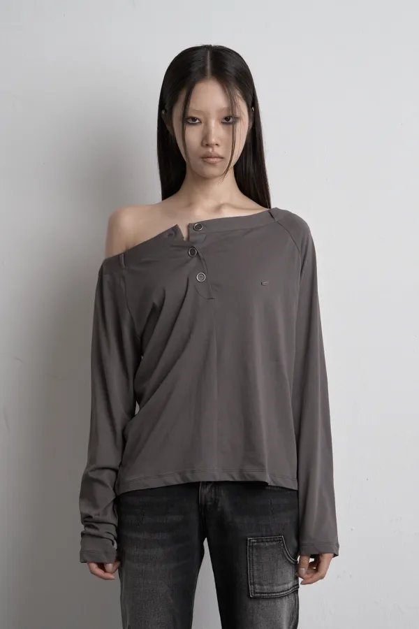 FAKE PANTS LONG SLEEVE CHARCOAL