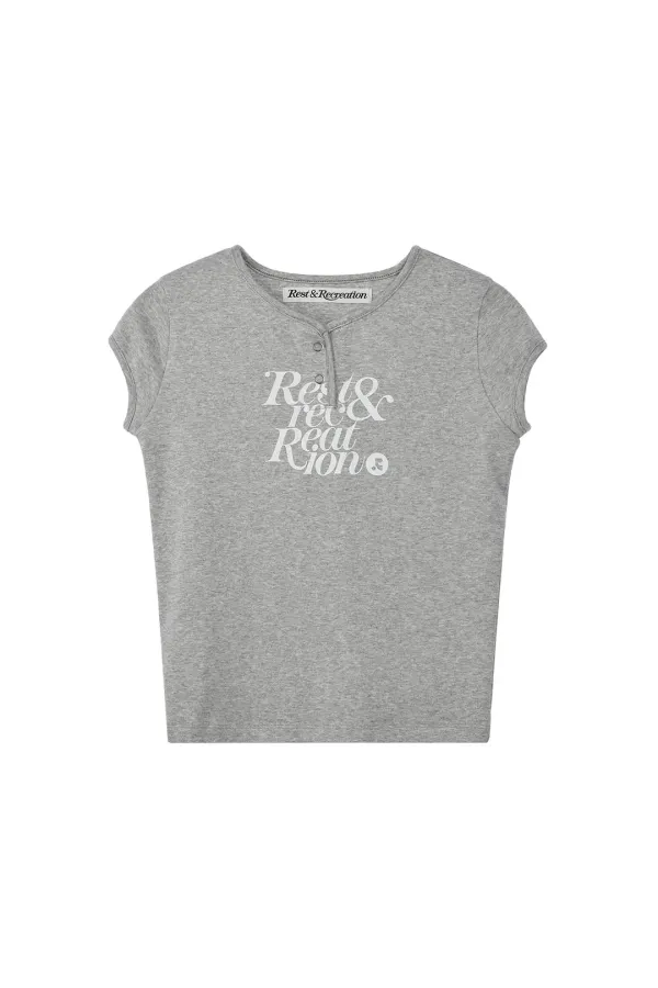 (7/20 예약발송) CAP SLEEVE T-SHIRT - GREY