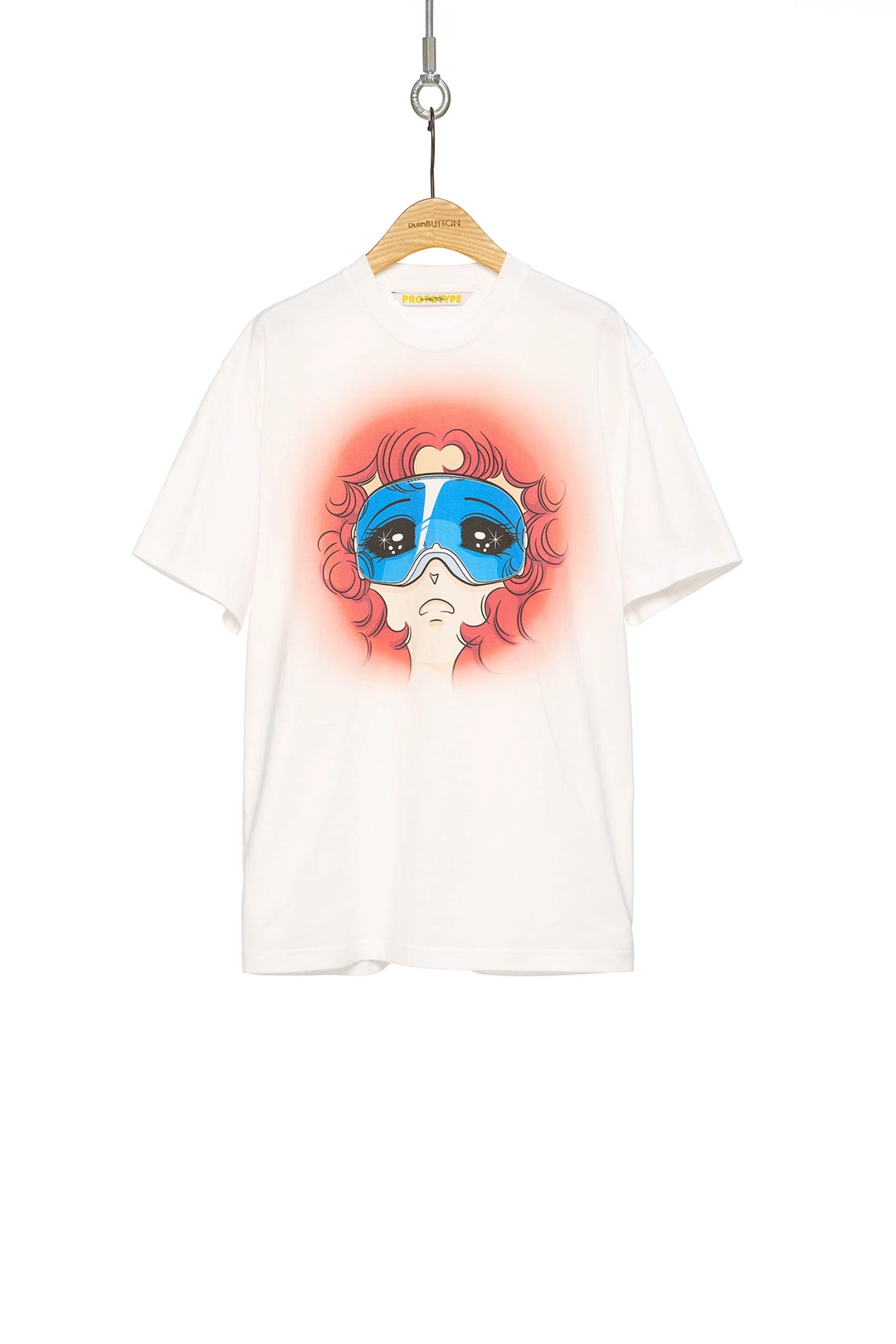 푸쉬버튼 PS26 WHITE GOGGLES GIRL T-SHIRT 상품 이미지 1