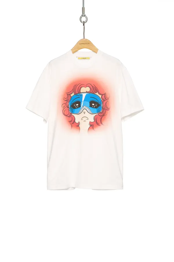 PS26 WHITE GOGGLES GIRL T-SHIRT