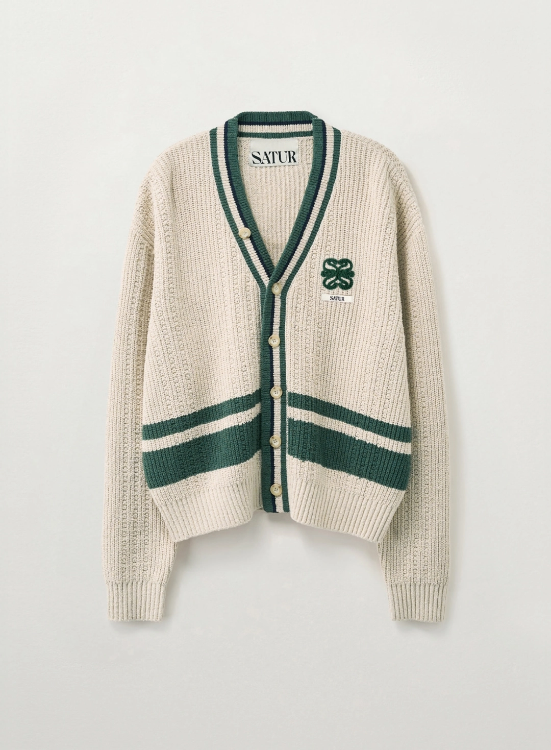 세터 Faro Stripe Cardigan - Cream 상품 이미지 1