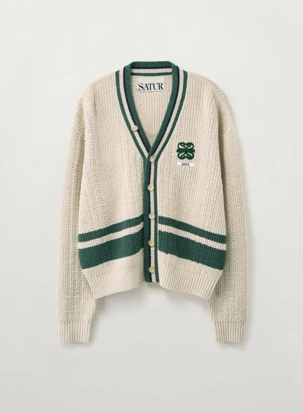 Faro Stripe Cardigan - Cream