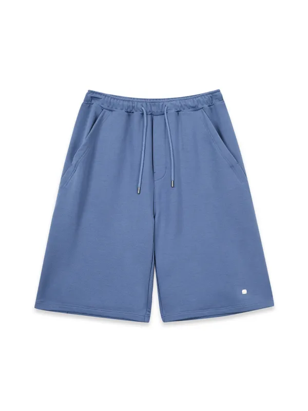 BACK POCKET GLITTER BERMUDA SWEATPANTS FOR MEN IN BLUE
