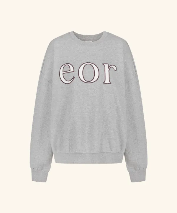 EOR Appliqué Patch Sweatshirt ( Melange Gray )