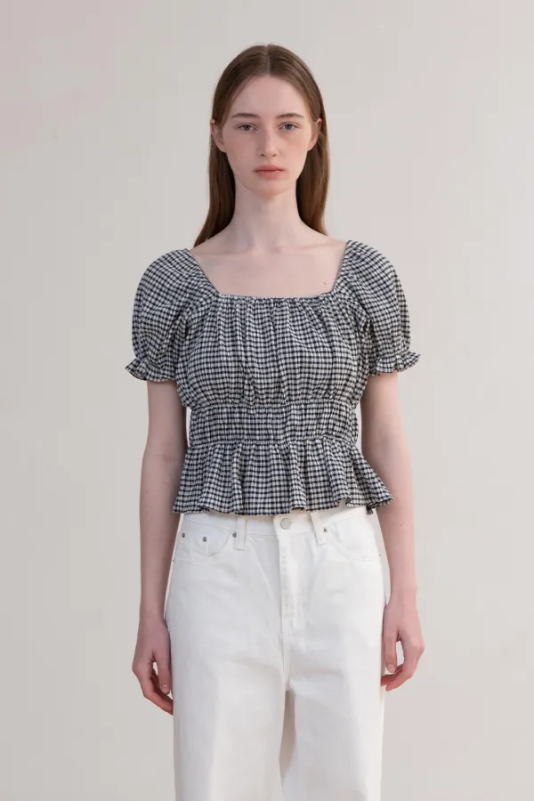 [2차] Lise Puff Blouse_Check