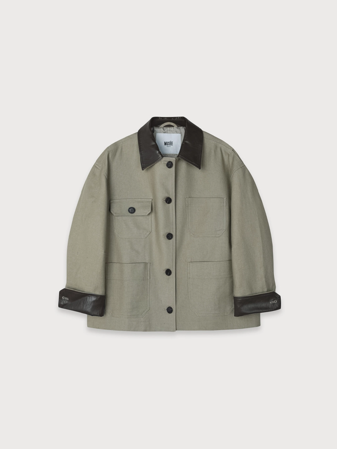 뮤제 FALLET Oversize Work Jacket_Light Khaki 상품 이미지 1