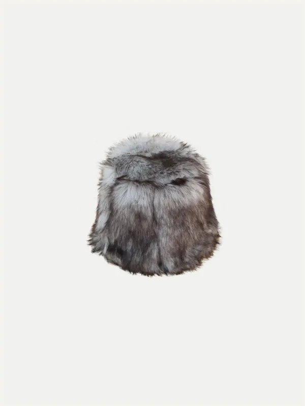 POIU FUR BUCKET HAT ASH GRAY