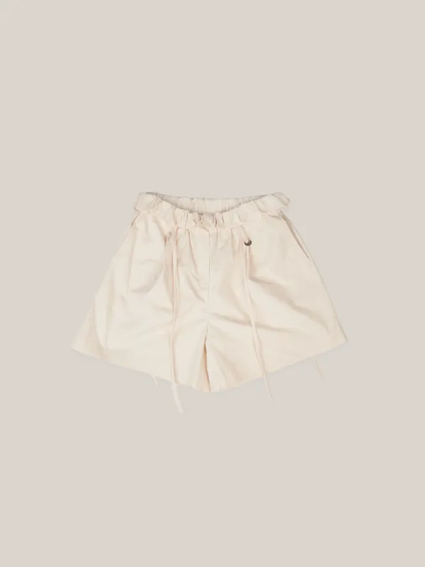 RUFFLE STRING PANTS  [ CREAM ]
