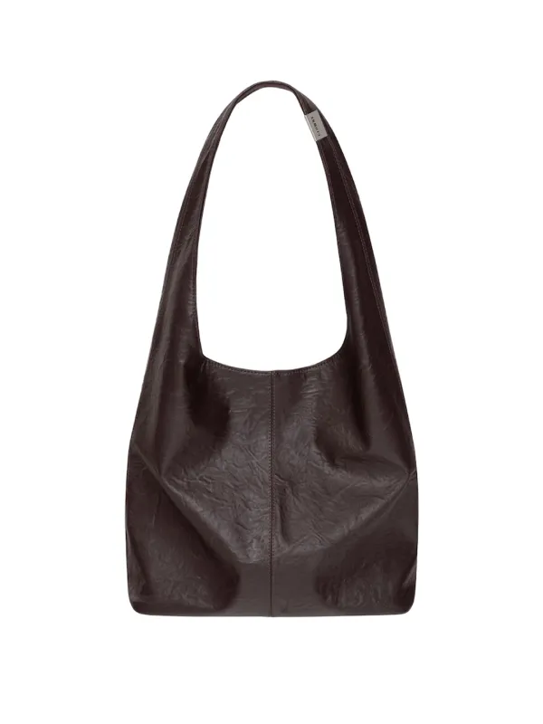 [2nd] G LEATHER SHOULDER BAG (BROWN)