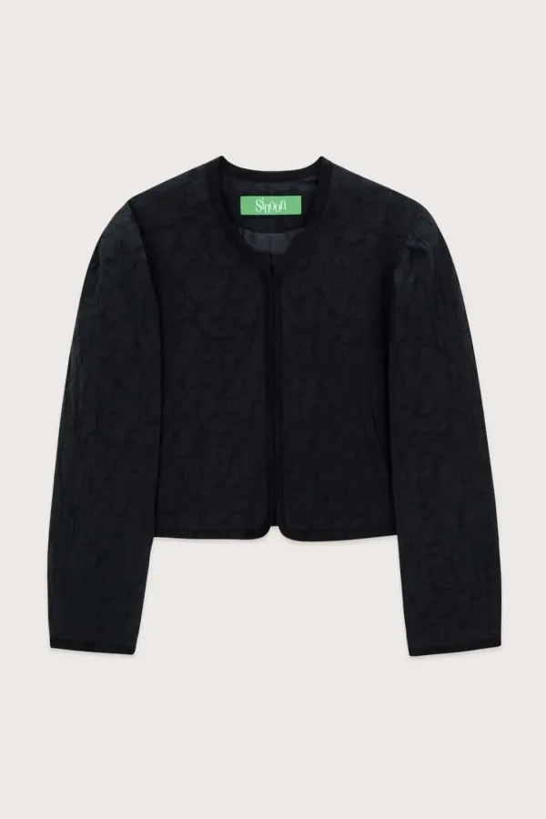 Round Bomber Jacket (Black)
