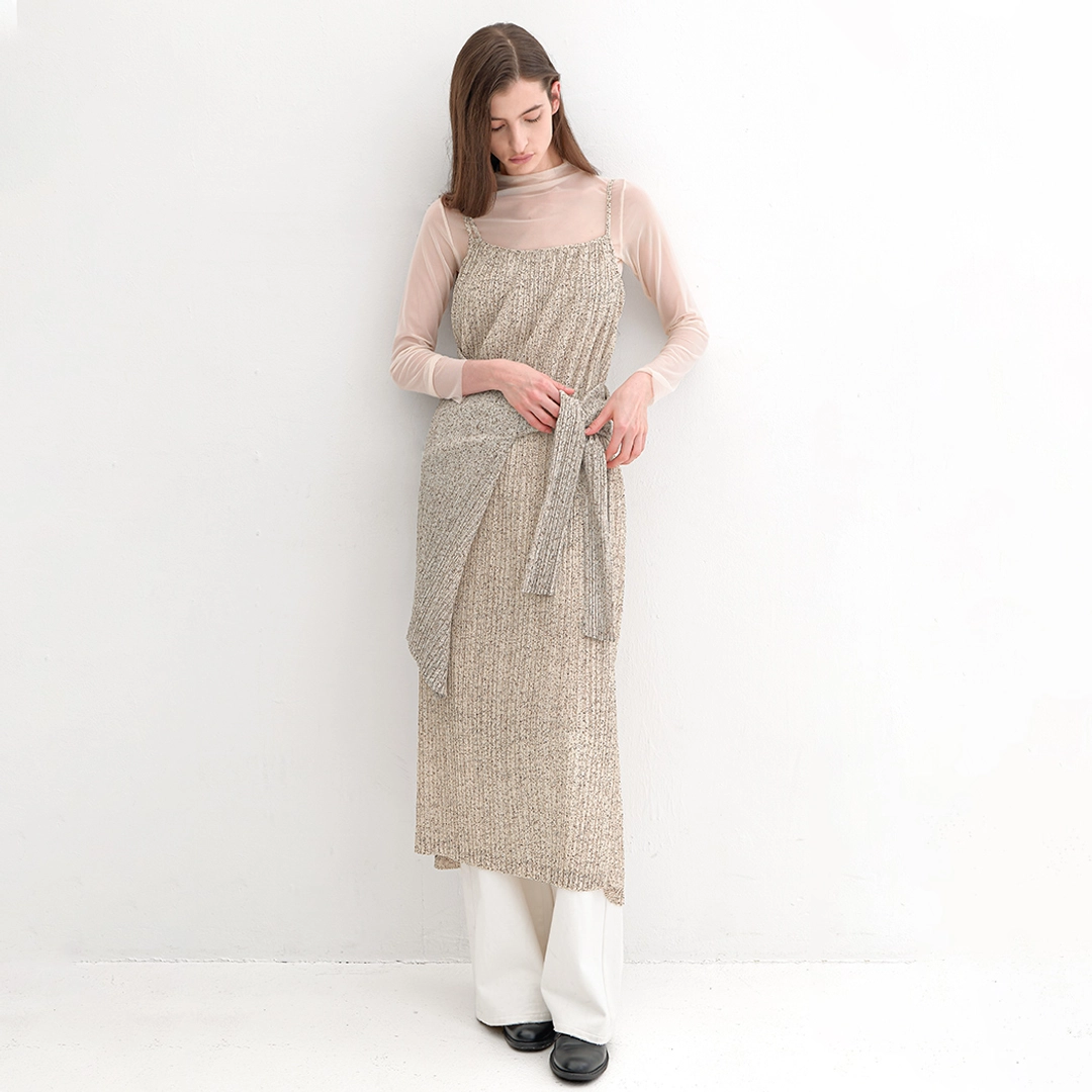 아뜰리에 나인 (OP-6292)DOTS PLEATS SLEEVELESS DRESS 상품 이미지 2