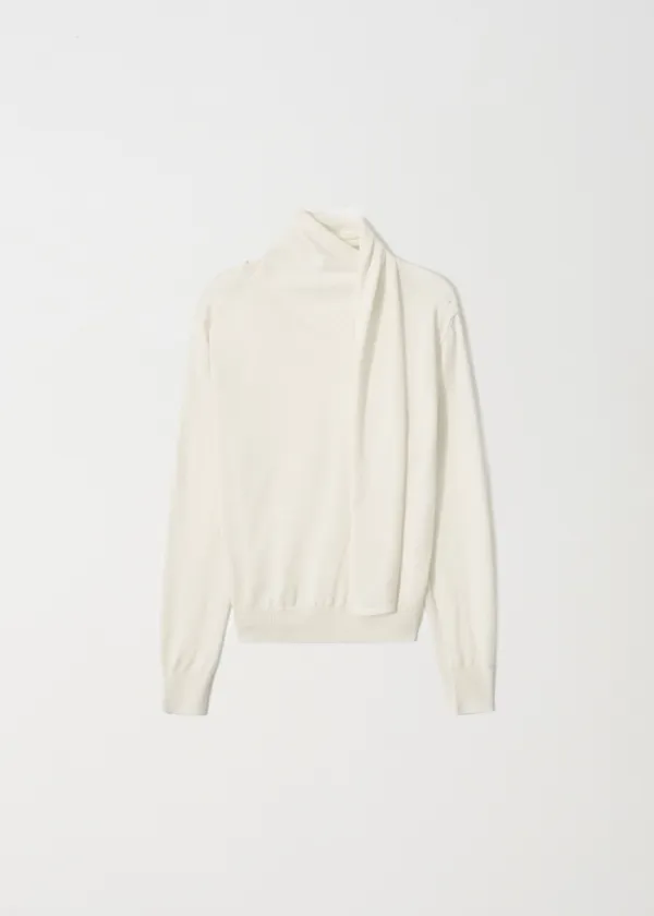 Tie Knit Blouse_Ivory