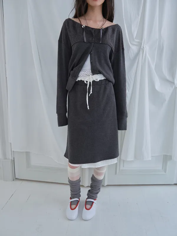 Double Layer Skirts (Charcoal)