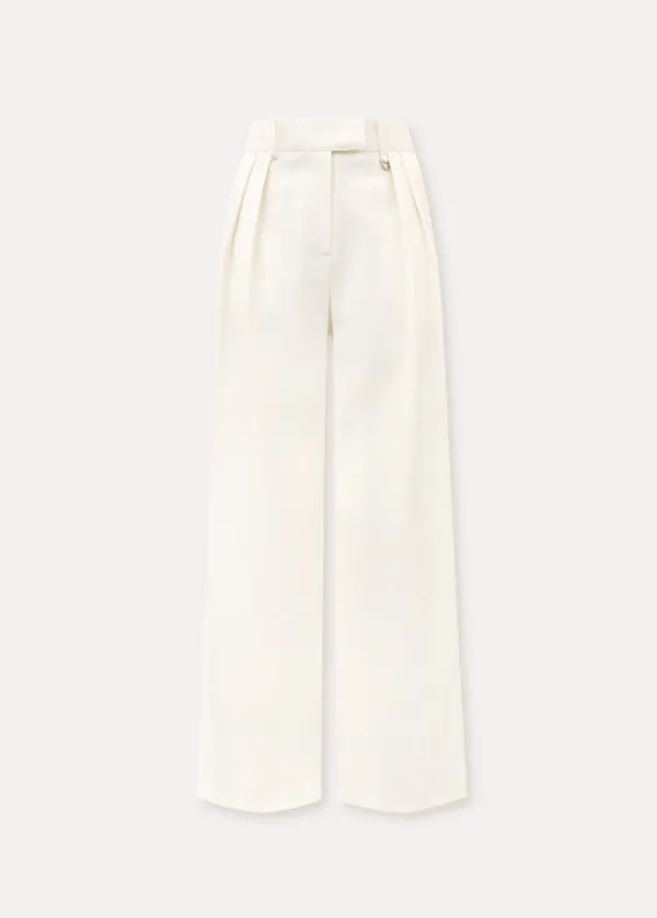 CHIXLABEL H 26SS 제인 투턱 와이드 팬츠 - Ivory