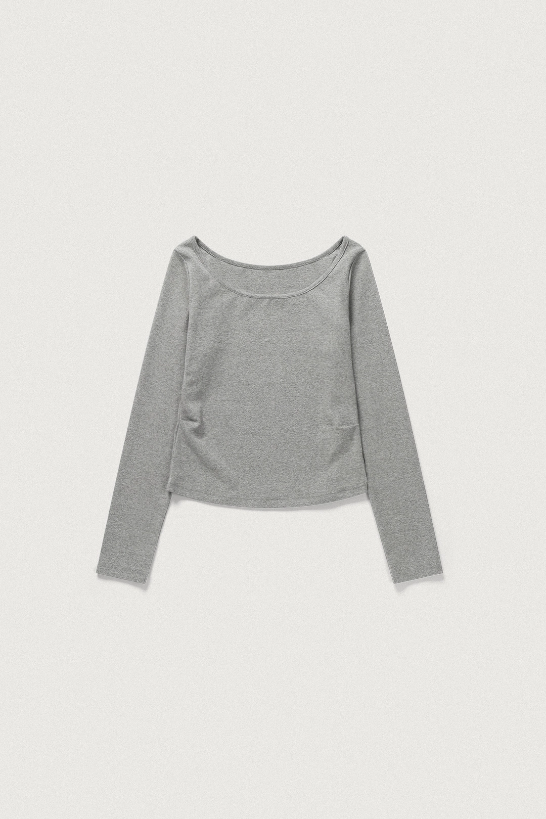 샤드라마 BOAT & SCOOP NECK T-SHIRT [MELANGE GRAY] 상품 이미지 1