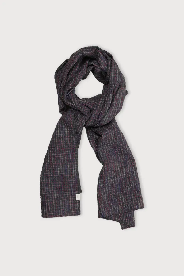 PURPLE CHECK SCARF