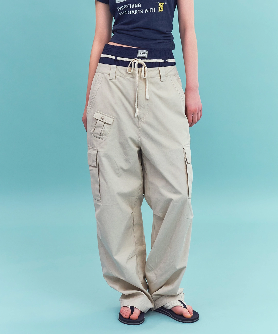 세터 Cotton Ripstop Cargo Pants - Beige 상품 이미지 3