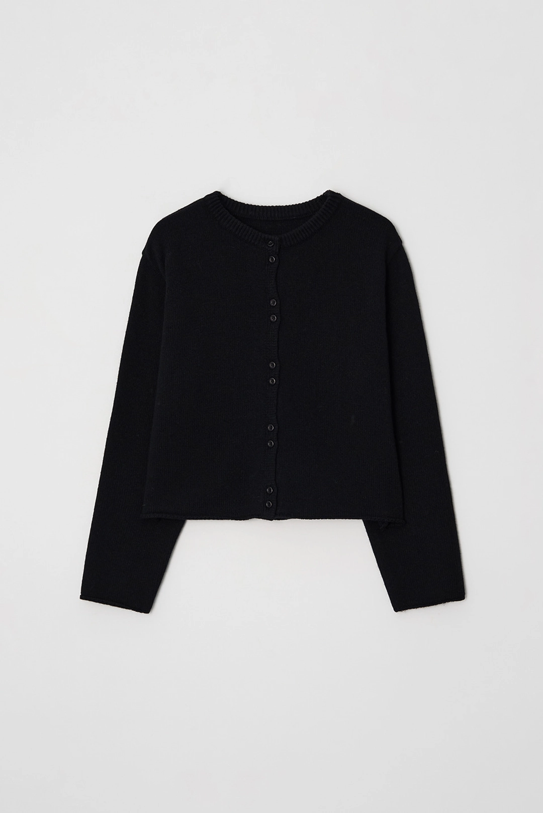 브렌다 브렌든 wool button cardigan - black 상품 이미지 1