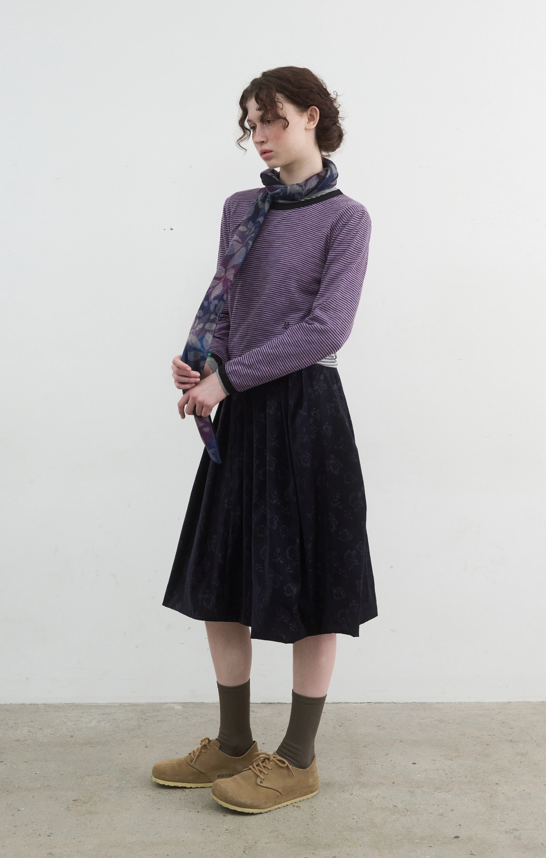 노컨텐츠 430. Flower Muffler_Purple 상품 이미지 2