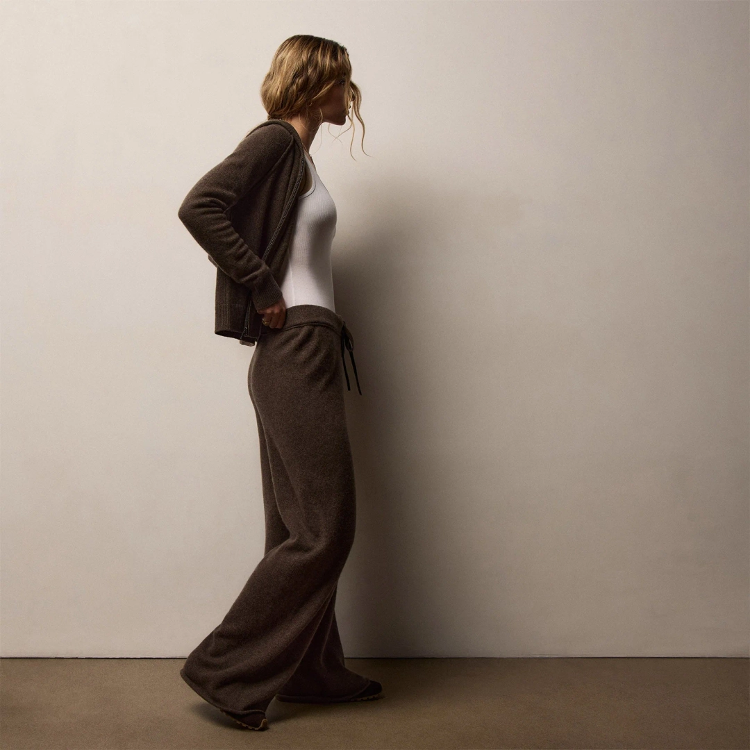 제임스펄스 Recycled Cashmere Wide Leg Pant - Porcupine 상품 이미지 2