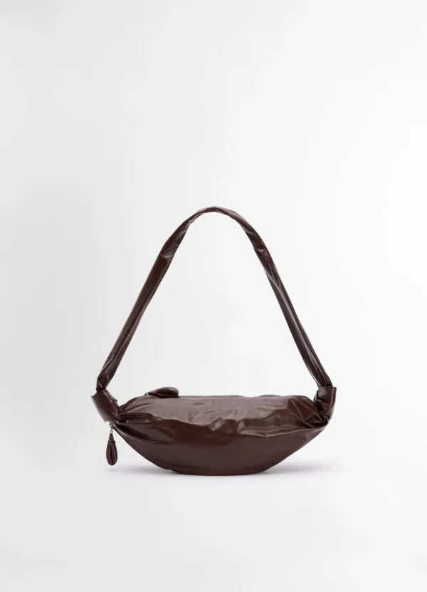 SMALL SOFT CROISSANT BAG IN PAPER LEATHER