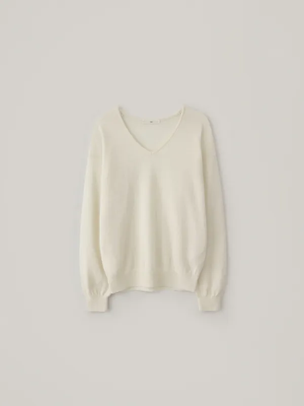 [10.2 예약 배송] Mone Wool V-Neck Knit - Ivory