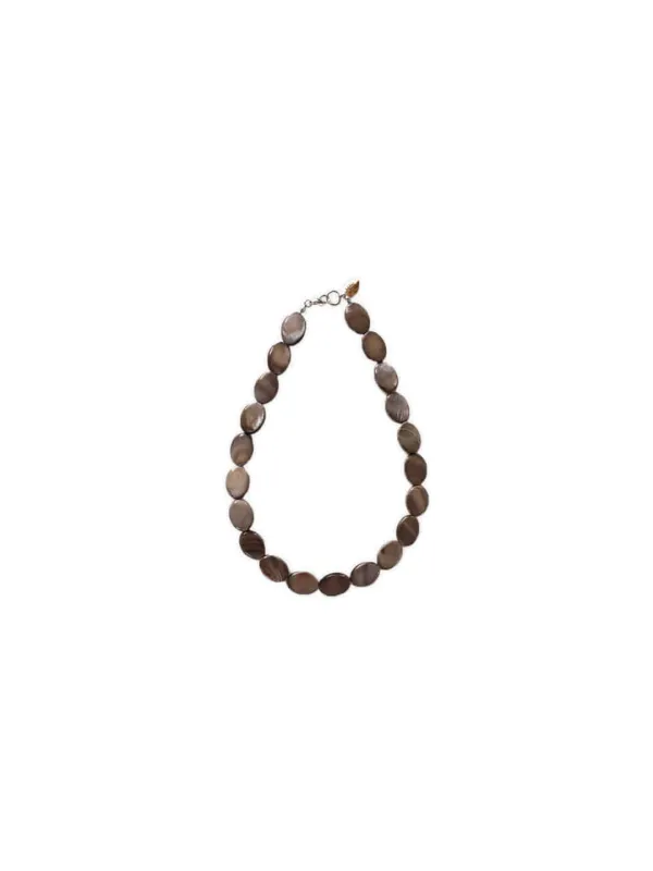 SELA SHELL NECKLACE GRAY