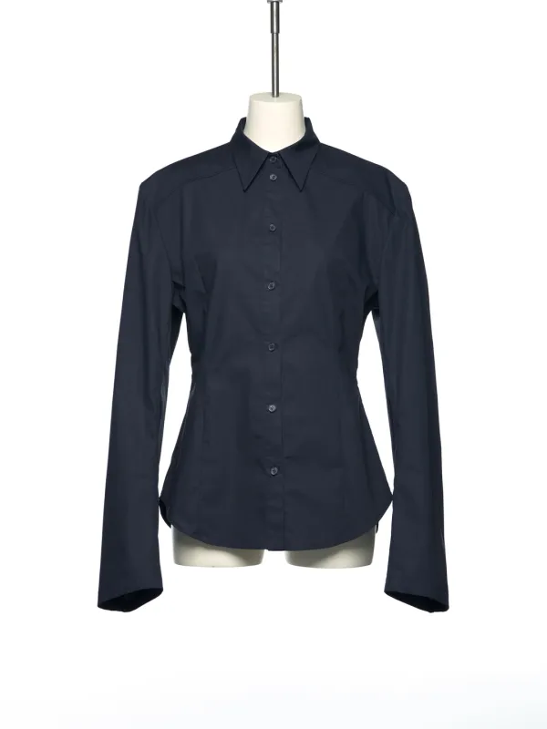 SS25 NAVY BACK OFF SHIRT