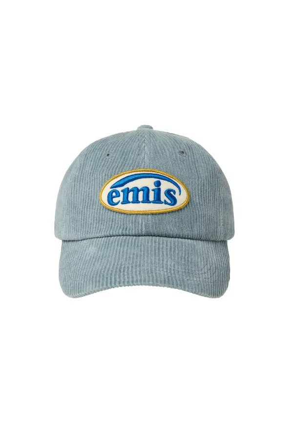 CORDUROY WAPPEN BALL CAP (RENEWAL)-ASH BLUE
