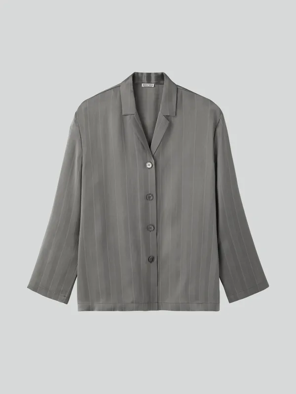 SILKY LOUNGE SHIRT (MIDNIGHT GREY)
