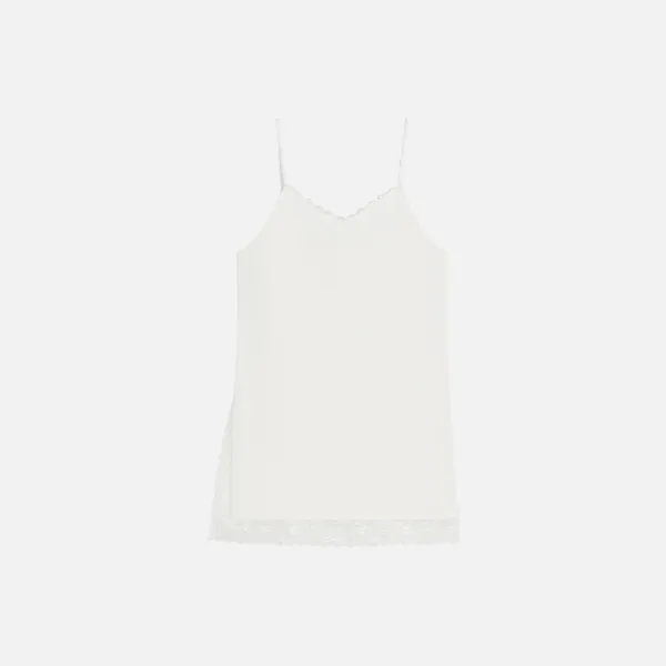SITP5282 레이스 실키 슬립 탑_White