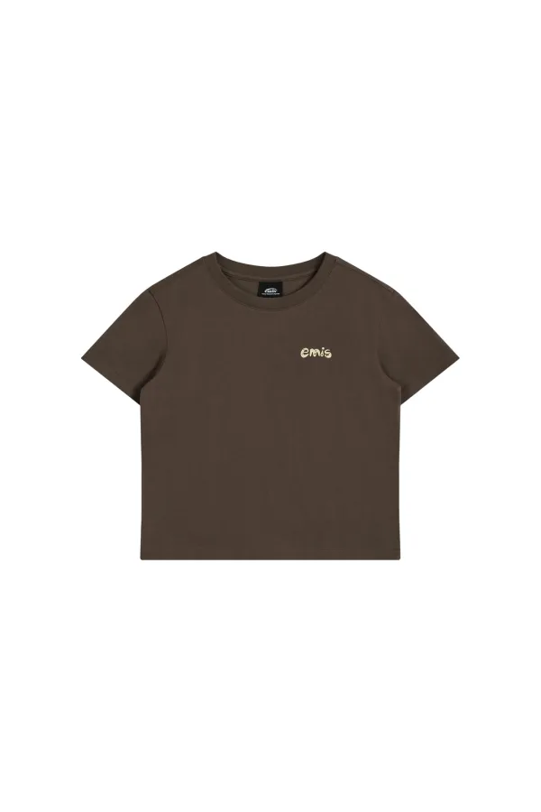 (W) COASTAL BABY T-SHIRT-BROWN