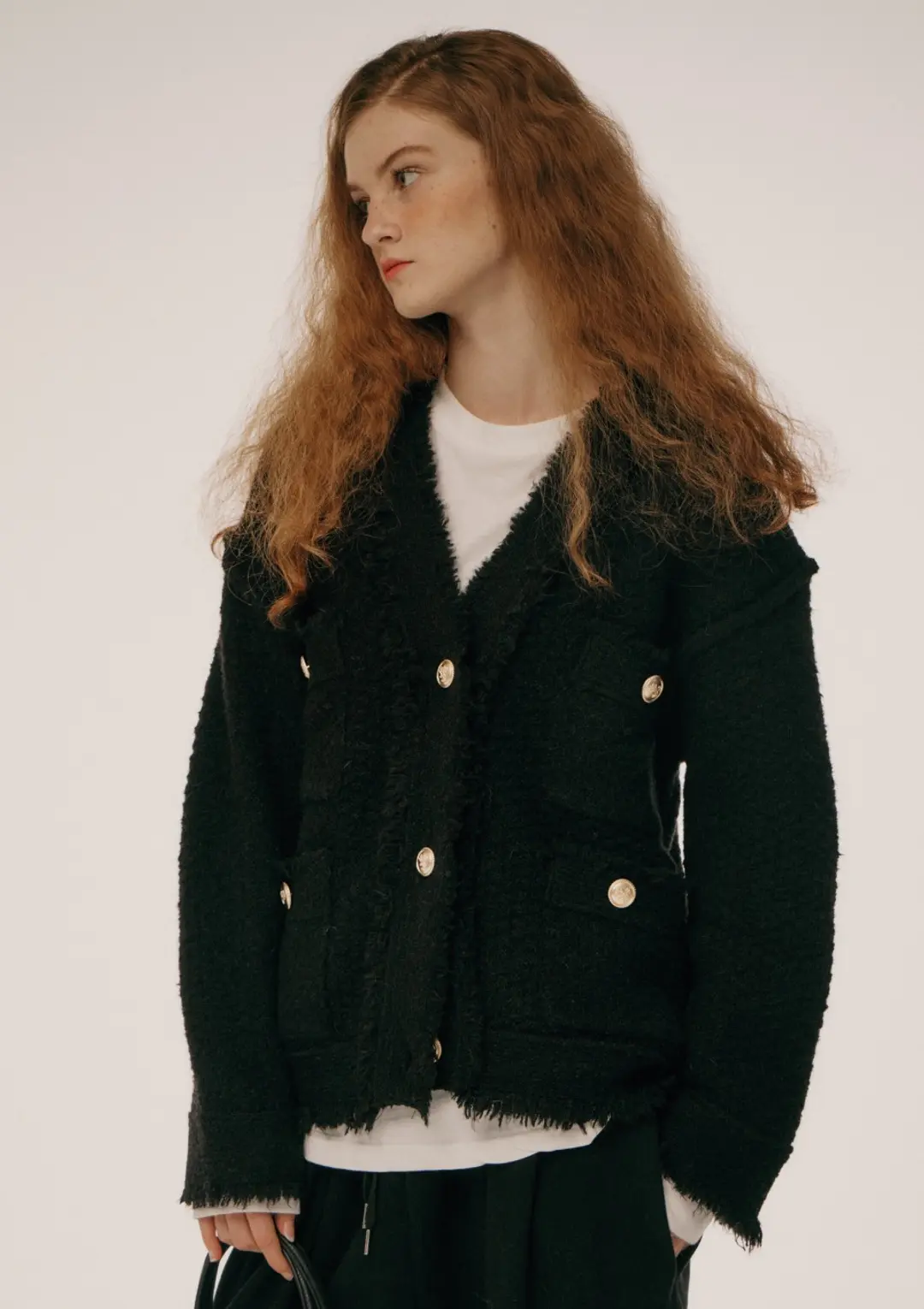 오픈도어 Winter Tweed Knit BLACK 상품 이미지 3