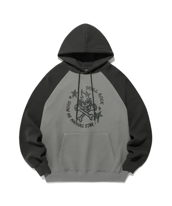 skull rock hoodie[charcoal]