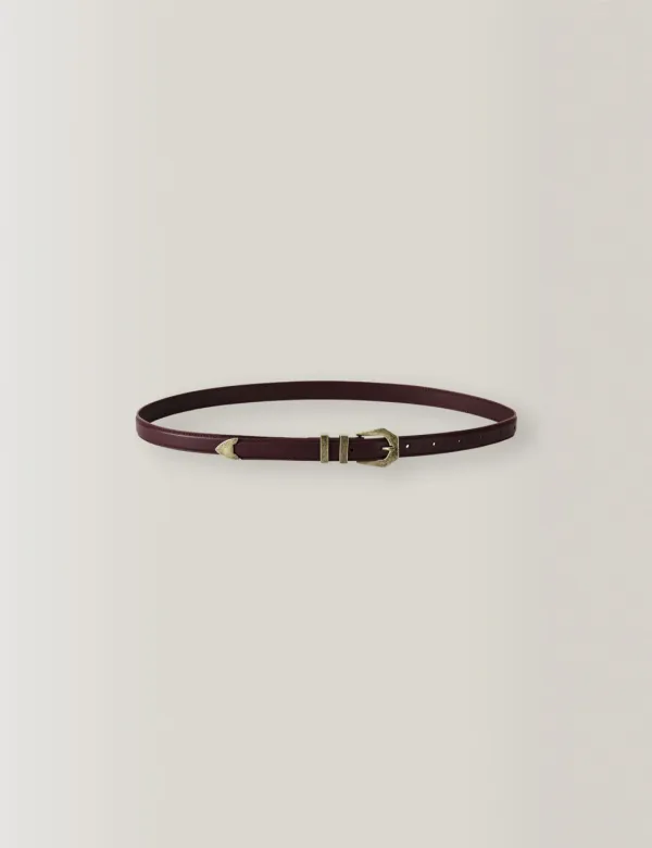 Heritage Italy Leather Belt (Burgundy)