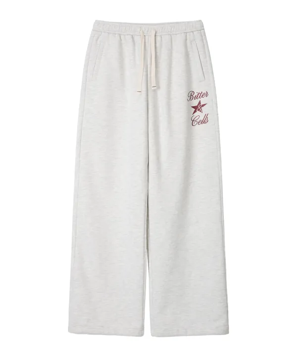 Frankie Brushed Sweat Pants-Light Grey