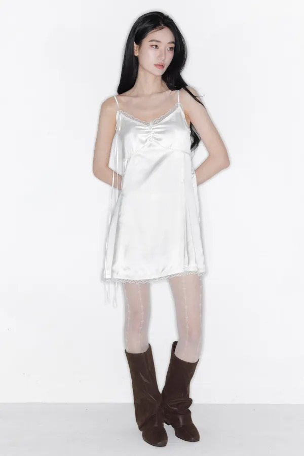 [2차]SILLKY LACE RIBBON SLIP DRESS_TT6S601IV