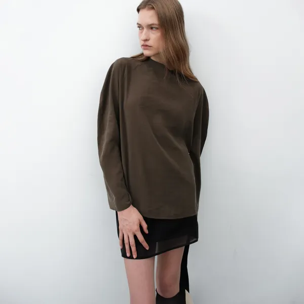 (BL-4374)RAGLAN VOLUME SLEEVE BLOUSE