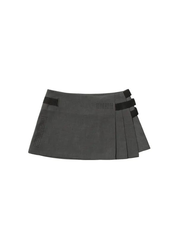 Pleated Wrap Skirt
