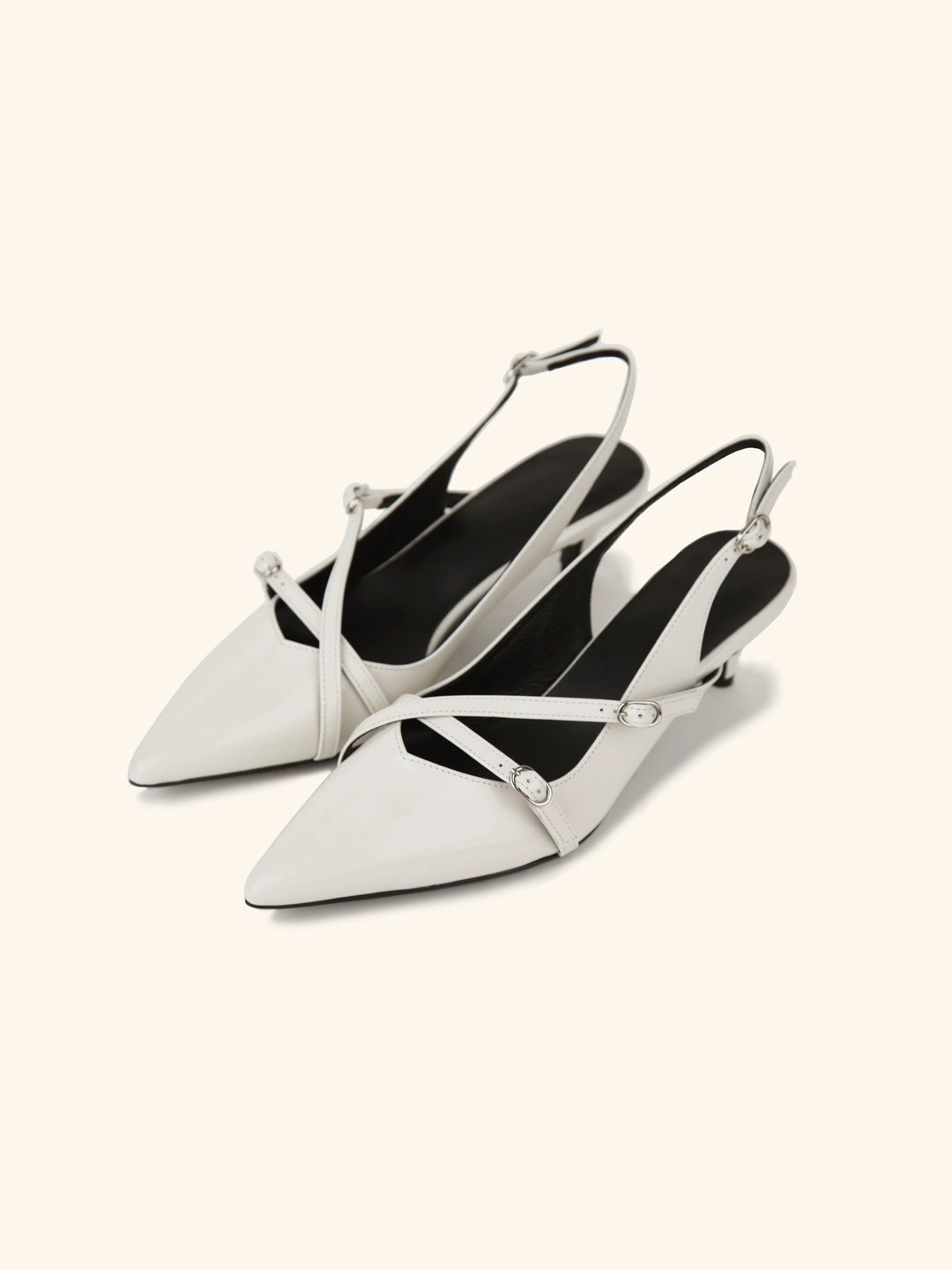 러브듀이 OBLIQUE strap slingback / 크림 상품 이미지 1