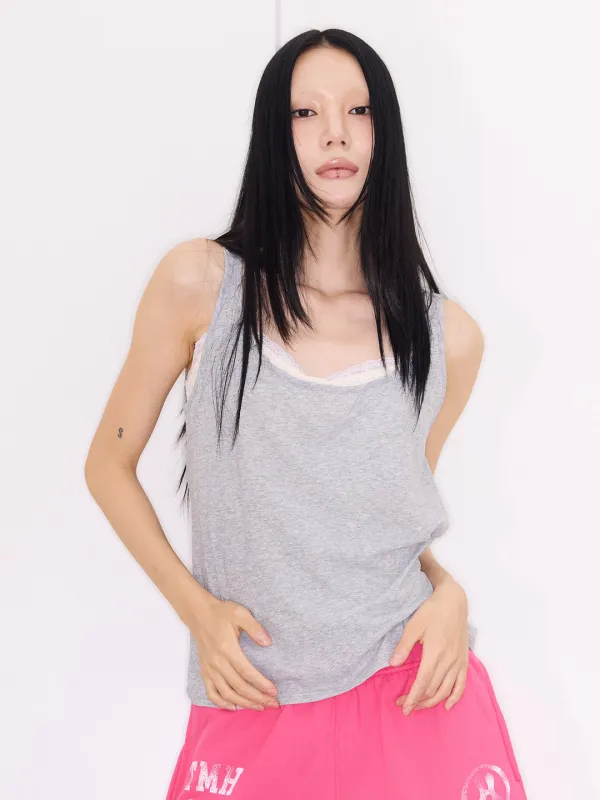 H LOOSE SLEEVELESS - GREY