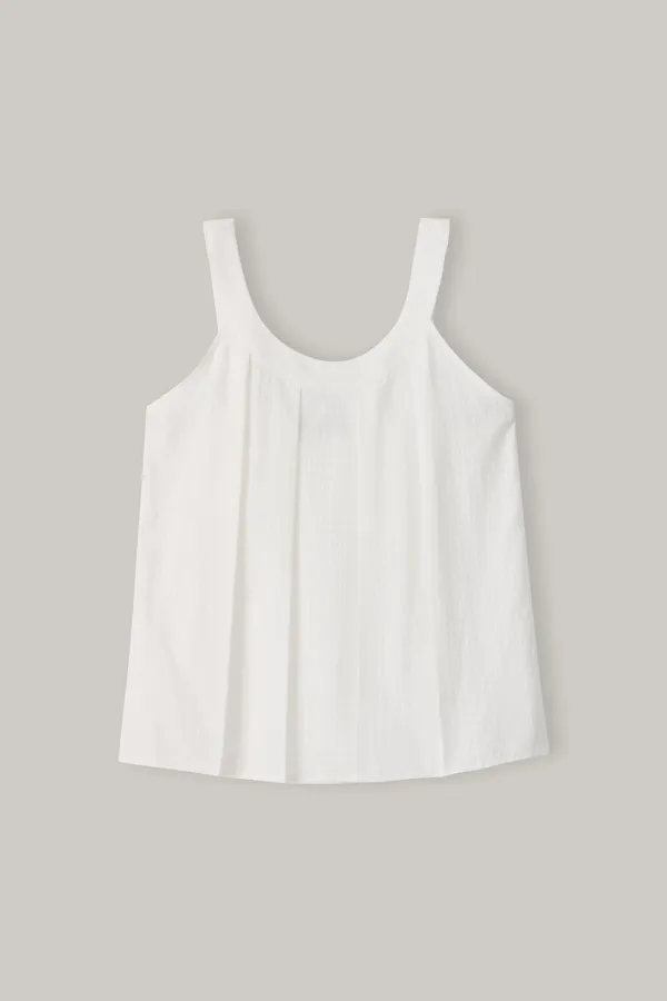 Arch Pintuck Blouse (Ivory)