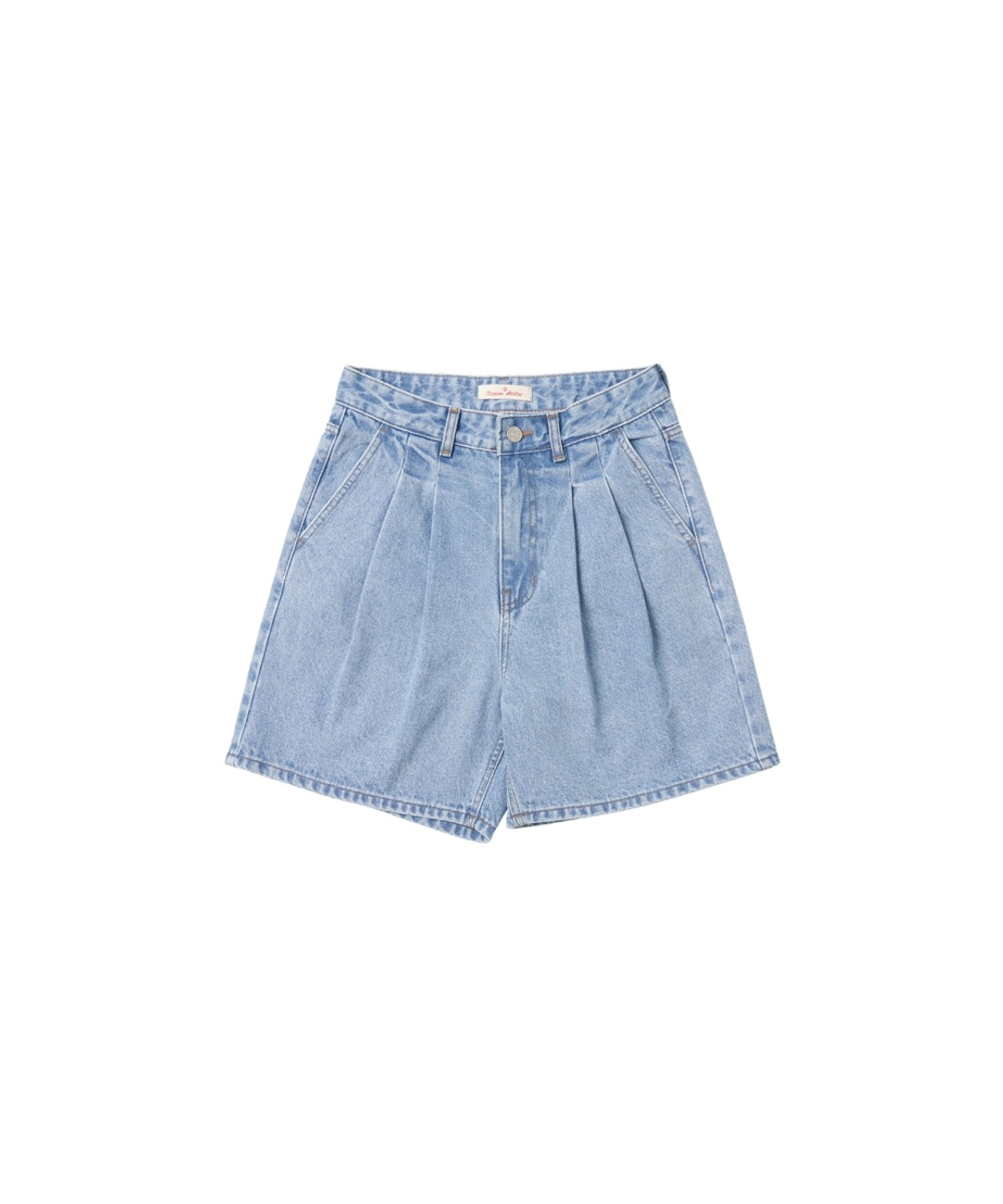 반원 아뜰리에 P3245 투턱 데님 쇼츠_Light blue 상품 이미지 1
