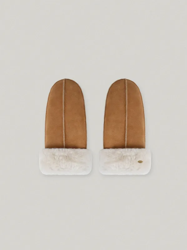 Talvi Shearling Gloves - Camel탈비 시어링 글로브