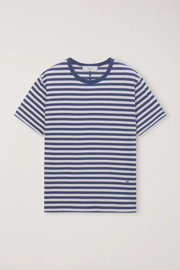 UNISEX STRIPED T-SHIRT BLUE IVORY_UDTS6B126B2